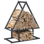 vidaXL Portant de bois chauffage anthracite 50x25x60 cm