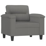 vidaXL Ensemble de canapés 4 Pièces coussins Gris foncé Tissu microfibre