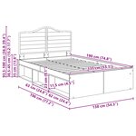 vidaXL Cadre de lit Bois ancien 135 x 190 cm Pin massif