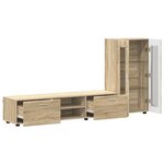 vidaXL Ensemble meuble TV FLORIN Chêne Sonoma Bois d'ingénierie