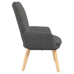 Fauteuil relaxant vidaXL en velours côtelé gris foncé