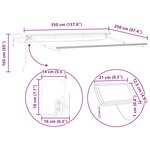 vidaXL Cadre de store manuel avec LEDs Crème et Anthracite 3 5 x 2 5 m