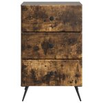 vidaXL Cabinet de chevet Chêne fumé 43 x 41 x 66 5 cm