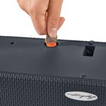 LECHUZA Jardinière CUBE color triple avec supports Anthracite 13684