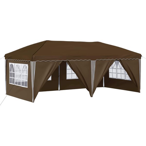 vidaXL Tente de fête pop-up 575 x 288 x 245 cm Taupe