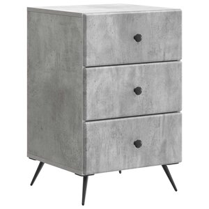 vidaXL Cabinet de chevet Gris béton 43 x 41 x 66 5 cm