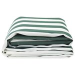 vidaXL Toile de rechange pour store banne Vert et blanc 10 x 1.6 m
