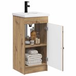 vidaXL Meuble de salle de bain avec évier Chêne artisanal