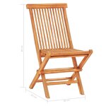 vidaXL Ensemble de bistro 3 Pièces avec coussins noir Bois de teck massif