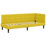 vidaXL Cadre de lit d'angle Jaune 80 cm x 200 cm Velours