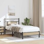 vidaXL Cadre de lit sans matelas chêne sonoma 90x200 cm