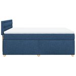 vidaXL Sommier à lattes de lit avec matelas Bleu 160x200 cm Tissu