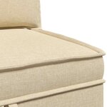 vidaXL Canapé modulaire avec rangement 4 Pièces Crème Tissu