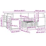 vidaXL Ensemble de canapés d'extérieur 7 pc Naturel et gris clair