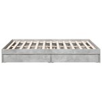 vidaXL Cadre de lit avec tiroirs sans matelas gris béton 160x200 cm