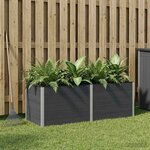 vidaXL Jardinière surélevée Noir 250 x 100 x 91 cm WPC et Aluminium