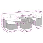 vidaXL Salon de jardin 8 Pièces avec coussins noir résine tressée