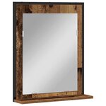 vidaXL Miroir de salle de bain avec miroir Bois ancien 50 x 12 x 60 cm