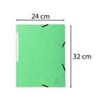 Chemise à élastiques sans Rabats carton 400g 24x32 cm Vert Tilleul EXACOMPTA