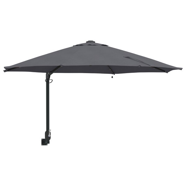 vidaXL Parasol de Jardin Mural avec LEDs Antracite 248 cm
