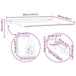 vidaXL Cadre d'auvent Blanc 350 x 250 cm Aluminium