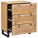vidaXL Buffet Marron 60 x 33 x 75 cm Bois de mangue massif