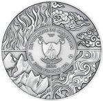 Pièce de monnaie en Argent 2000 Francs g 62.2 (2 oz) Millésime 2024 Four Elementals SALAMANDER