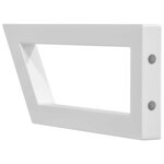vidaXL Supports d'étagères pour lavabo 2 Pièces blanc trapèze acier