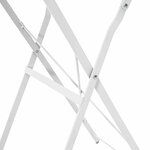 vidaXL Table de bistro pliable blanche Ø50 x 71 cm en acier émaillé