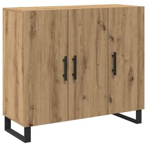 vidaXL Buffet chêne artisanal 90 x 34 x 80 cm Bois d'ingénierie