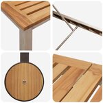 vidaXL Transat 1-personne Marron 207 x 58 x 35cm Bois d'acacia massif