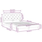 vidaXL Cadre de lit avec LED sans matelas vert foncé 140x200 cm velours