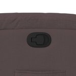 vidaXL Fauteuil inclinable Marron foncé Tissu