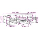 vidaXL Ensemble de canapés d'extérieur 7 pc Blanc et noir