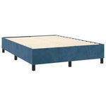 vidaXL Sommier à lattes de lit matelas et LED Bleu foncé 140x190 cm
