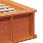 vidaXL Cadre de lit avec stockage Marron cire 90 x 190 cm Bois massif