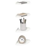 vidaXL Étagère Flottante d'Angle 4 pc Blanc 15 x 15 x 2 cm