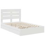 vidaXL Lit de Rangement Blanc 135 x 190 cm Bois d'ingénierie