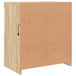 vidaXL Buffet avec lumières LED chêne sonoma 60x37x67 cm