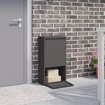 vidaXL Boîte aux lettres pour colis Noire 44x22x82 cm en acier