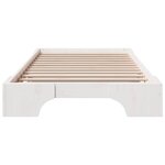 vidaXL Cadre de lit Blanc 90x190 cm en pin massif