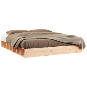 vidaXL Cadre de lit sans matelas 140x200 cm bois massif