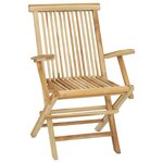 vidaXL Ensemble à manger d'extérieur 5Pièces Bois solide de teck