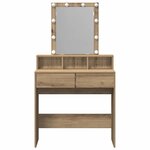 vidaXL Coiffeuse chêne artisanal 80 x 41 x 144 5 cm Bois d'ingénierie