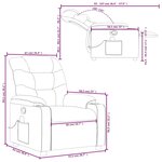 vidaXL Fauteuil de massage inclinable Marron Tissu