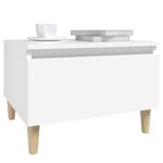 vidaXL Tables d'appoint 2 Pièces Blanc 50x46x35 cm Bois d'ingénierie