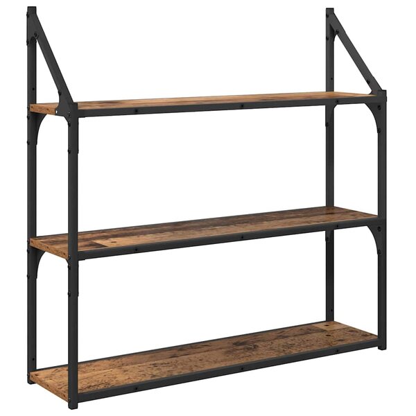 vidaXL Étagère Murale Bois Ancien 80 x 21 x 78 5 cm Bois d'ingénierie