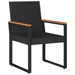 vidaXL Ensemble de meubles d'extérieur 4 Pièces Noir et blanc crème