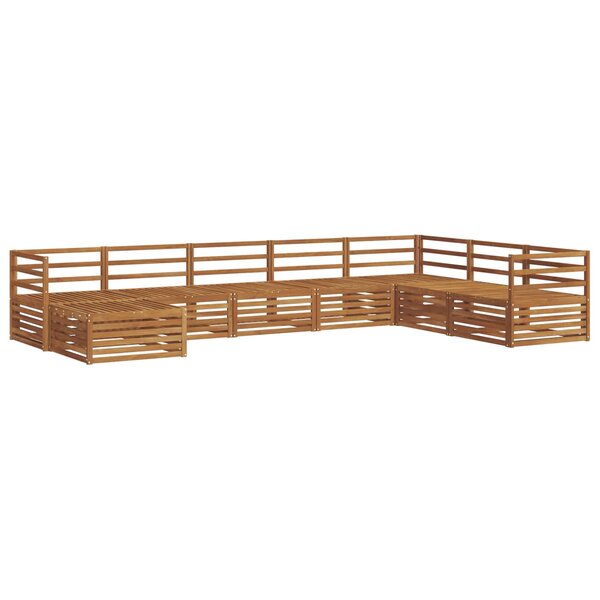 vidaXL Ensemble de canapés d'extérieur 8 pc Naturel