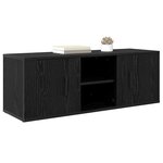 vidaXL Meuble TV Chêne noir 100 x 31 5 x 35 cm Bois d'ingénierie